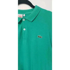 Lacoste  L!ve 100% cotton‎ polo green mens size 6 or xl